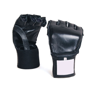 Gants d'entraînement d'arts martiaux en cuir, demi-doigts, fermeture Velcro, gants sans doigts pour adultes, pour la boxe, le kickboxing, le Sanda, le MMA - Product Image 1