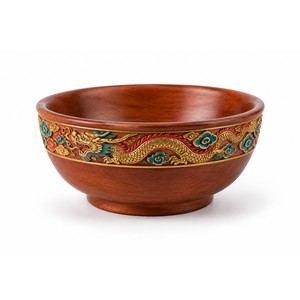 Bol en bois sculpté à la main du Bhoutan - Vaisselle en bois dur sculpté - Vente en gros - Product Image 1