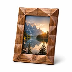 Cadre photo en bois naturel fait main, écologique, durable, cadre photo moderne minimaliste, affichage mural ou sur bureau - Product Image 4