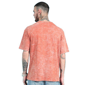 T-shirt Homme Oversize en Coton Épais Personnalisé avec Logo, Imprimé Numérique Intégral, Effet Délavé à l'Acide, Style Streetwear Estival - Product Image 4
