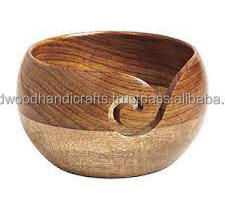Best Selling Customize Handmade Wooden Yarn Bowl <b>Wool</b> Bowl Yarn <b>Holder</b> Wooden Bowl for <b>Knitting</b> - Product Image 1