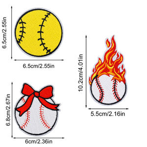 Patchs thermocollants en PVC brodés sur toile écologique pour casques de sport, battes, gants, ballons, vestes, sacs, chapeaux et projets DIY - Product Image 3