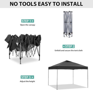 Square Outdoor <b>Canopy</b> <b>Tent</b> Aluminum Frame Sunshade Awning for Garden Patio Backyard Camping - Product Image 6
