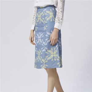 ODM Ladies Cotton Polyester Floral Pattern <b>Denim</b> <b>Skirts</b> - Product Image 3