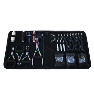 Complete Hair Extension Kit Microbeads Crimping Tap-In Plier <b>Bead</b> Remover Keratin Cutter <b>Threads</b> Duckbill & Alligator Clips - Product Image 5