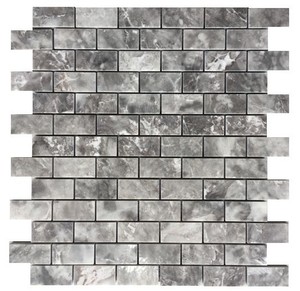 Mosaico de Mármol con Patrón Espigado Gris Claro, Pulido, 8mm de Grosor, Ecológico, 5 Años de Garantía, Moderno, para Pared Interior de Baño - Product Image 4