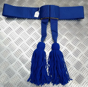 Ceinture de cérémonie en soie bleu roi pour robe de parade, uniforme, tenue formelle, accessoire de ceinture - Product Image 1