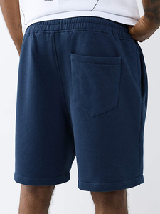 Shorts Bermuda en Coton Uni pour Homme avec Cordon de Serrage, Taille Mi-Haute, Poches, Respirant, Style Tricoté - Product Image 4