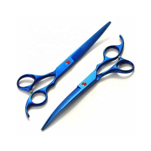 GEMSTONE ENTERPRISES Stainless Steel 9CR13 Left-Handed Barber Scissors Set Blunt-Sharp Blade Tip Custom Logo Ceramic Handle Hair - Product Image 2