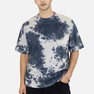 เสื้อยืดโอเวอร์ไซส์ผู้ชาย ล้างสีแบบแอซิดวอช ผ้าคอตตอนหนา สไตล์วินเทจ สตรีทแวร์ MOQ ต่ำ รับผลิตแบบ OEM ODM - Product Image 1