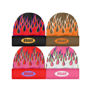 Gorro de Punto Jacquard con Puño Estilo Y2K 2026 |   Diseño de Líneas Satinadas |   Gorro de Invierno Personalizado de Alta Calidad con Logotipo OEM - Product Image 3