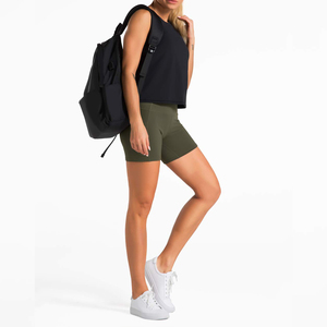 ชุดโยคะขาสั้นพร้อมผ้าสไปเด็กซ์ยืดหยุ่นสำหรับผู้หญิง - Product Image 4