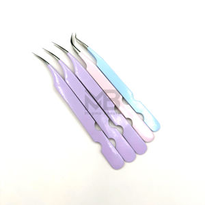 แหนบเสริมความงามสำหรับต่อขนตาพร้อมด้ามจับนุ่ม สแตนเลสสตีล ทนทาน ป้องกันไฟฟ้าสถิต ปลายแหลม สำหรับติดขนตา - Product Image 1