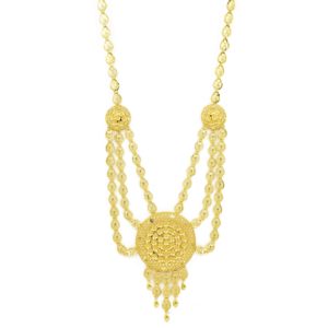 Ensemble de bijoux de mariage et de fête au design traditionnel, plaqué or micron 14K 18K 24K, style turc et de Dubaï, colliers longs, vente en gros - Product Image 5