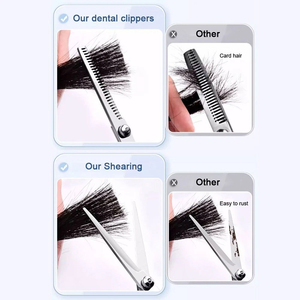 Ciseaux à effiler professionnels 2 pièces, qualité supérieure, pour la coupe de cheveux, usage en salon de coiffure et à domicile, pour hommes - Product Image 2