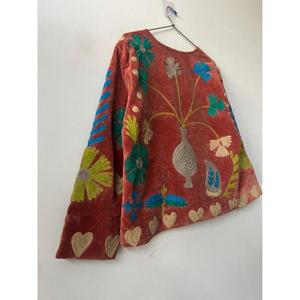Embroidery Suzani Knitted Cotton Button Heated Breathable Reversible Varsity <b>Jacket</b> Autumn Winter Handmade Regular Festival Coat - Product Image 5