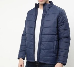 Veste d'hiver matelassée légère pour homme, col montant, vente en gros, fournisseur OEM de vestes d'hiver personnalisées - Product Image 1