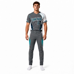 Ensemble uniforme de baseball personnalisé pour hommes : maillot et pantalon, entièrement boutonné, sublimation, vêtements de sport, fabricant OEM sous marque privée - Product Image 1