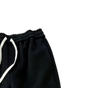 <b>Men's</b> <b>Black</b> Sweatpants Elastic Waist Drawstring Casual Fit Midweight Cotton Autumn Wear - Product Image 5