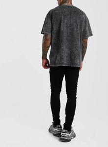 Acid Wash T-<b>shirt</b> Oversized <b>Men</b> Washed T-<b>shirt</b> Heavy Custom Logo Top Quality Cotton Vintage Acid - Product Image 6