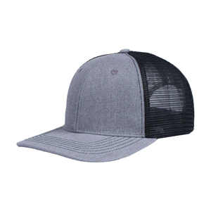 RICSA Blue White Mesh Leather Trucker <b>Cap</b> 3D Embroidery Logo Unisex Adjustable Breathable Casual Hat for Spring Summer Adults - Product Image 4