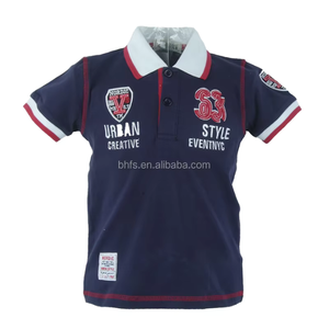 Chemises Polo d'Été Décontractées Personnalisées en Gros pour Enfants, Uniformes à Rayures à Manches Courtes en Mélange Polyester/Coton pour Garçons de 2 à 14 Ans - Product Image 1