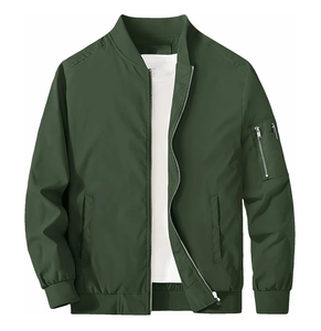 2026 Wholesale Oem Fashion Bomber <b>Jacket</b> for Men Breathable New Arrival Men Bomber <b>Jackets</b> - Product Image 2