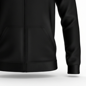 Sweat à capuche zippé en polaire brossée 65% polyester 35% coton 350-400 g/m² avec bordure côtelée 2x1 sur les poignets et le bas, fermeture éclair sur le devant - Product Image 6