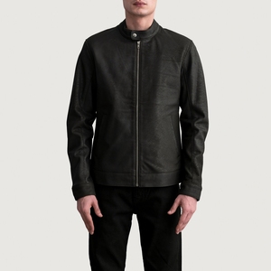 Blouson de motard élégant pour homme en cuir véritable brun vieilli – Options tendance pour l'hiver – Personnalisation OEM en gros - Product Image 4