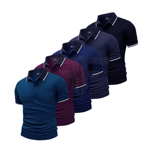 Vente en gros ODM – T-shirt d'été pour homme 100 % polyester tricoté respirant à manches courtes avec impression numérique pour hommes d'affaires - Product Image 1