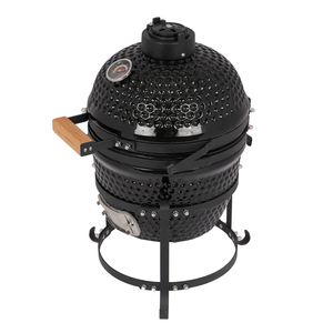 Griglia a Carbone in Ceramica di Lusso Rotonda da 13 Pollici con Altezza Regolabile, BBQ Portatile per Giardini e Bar - Product Image 4