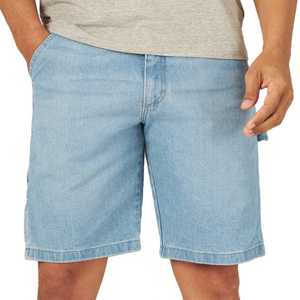 Pantalones cortos de mezclilla de moda para hombre, estilo urbano, personalizados, casuales, tejidos, de cintura alta, con cordón, rectos y transpirables. - Product Image 1