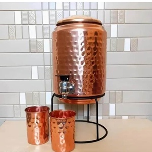 Distributeur d'eau décoratif de luxe en cuivre écologique, réservoir de stockage de qualité alimentaire 5L/7L avec robinet, haute qualité pour usage domestique, emballage personnalisé - Product Image 1