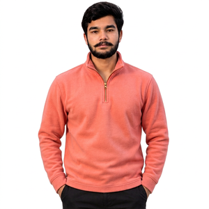 Sweat-shirt demi-zip en polaire polyester pour l'hiver, idéal pour les marques de vêtements décontractés - Product Image 5