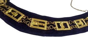 Collares Masónicos y del Orden de la Estrella de Oriente (OES), Morados CON REVESTIMIENTO DE TERCIOPELO MORADO, 18.50 Pulgadas de largo - Product Image 5