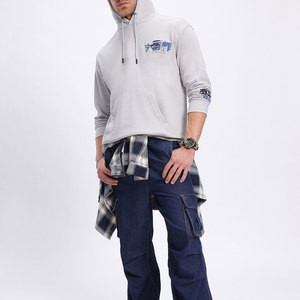 Sudadera con Capucha de Felpa Francesa para Hombre, de Lujo, Personalizada, de Alto Gramaje, 100% Algodón, 500 g/m², Lavado Ácido, Estilo Urbano, Sin Cordón, Venta al por Mayor - Product Image 5