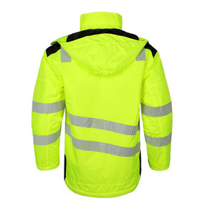 Abrigos de Invierno Impermeables de Alta Visibilidad en Amarillo, Parka Aislante Reflectante, Chaqueta de Seguridad para Invierno - Product Image 3