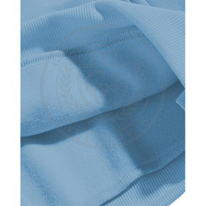 Sudadera con Capucha de Algodón Grueso con Logotipo Bordado Griego, Color Azul Claro, para Hombre y Mujer, Sudadera con Capucha de Forro Polar, Etiqueta Privada Personalizada - Product Image 3