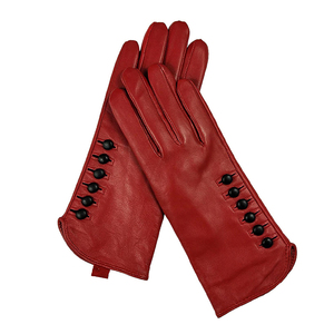Gants de toilette vintage en cuir à manchette longue avec bouton, texture douce, pour cérémonies, activités extérieures et voyages - Product Image 5