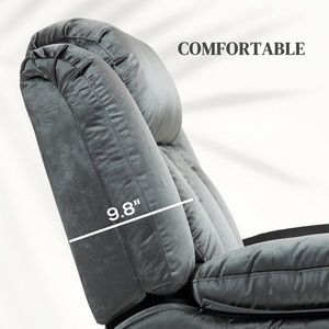 Poltrona Reclinabile Moderna Monoposto con Funzione Lift, Estensibile, USB, Massaggio, Regolabile, Imbottitura in Schiuma, Tessuto in Pelle, Legno, Manuale e Elettrica - Product Image 2