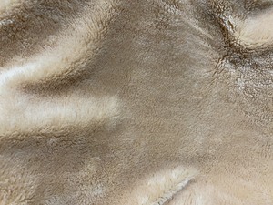 Tissu en poly mohair super doux 100% polyester 7mm 250gsm couleur crème pour jouets en peluche et vêtements - Product Image 3