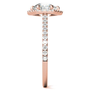 แหวนทองคำขาวแท้ 14k/18k ประดับเพชรทรงกลมเจียระไนแบบเหลี่ยมหกเหลี่ยม สำหรับผู้หญิงและเด็กผู้หญิง - Product Image 3