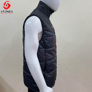 Chaleco Acolchado Exclusivo sin Mangas con Cuello Redondo, Multipanel, de Poliéster, con Cierre, para Hombre, con Logotipo Personalizado, Impermeable - Product Image 4