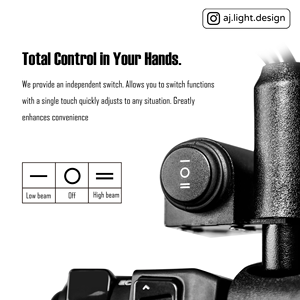 AJ LIGHT DESIGN <b>LED</b> <b>Spot</b> Light Front High Power Motorcycle Lighting System Auxiliary Natural White 28W/43W Retrofit Upgrade - Product Image 6