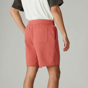 Wholesale 100% Cotton short solid <b>colour</b> custom Logo printed with side pockets streetwear Shorts for Men's - Product Image 5