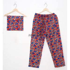 ชุดนอนผ้าฝ้ายแท้ 100% ทำมือสำหรับผู้หญิง พร้อมกระดุมปิด ปกคอเสื้อพับได้ มีกระเป๋า กระเป๋าเข้าชุด ใส่สบาย - Product Image 3