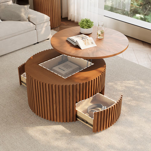 31.5 Inch Round <b>Lift</b> <b>Top</b> <b>Coffee</b> <b>Table</b> Modern Rising Centre <b>Table</b> For Living Room Sofa Area Home Furniture Storage And Decor - Product Image 4