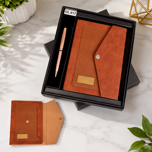 Design personnalisé Logo A5 Rabat avec Carnet de Poche 2-en-1 Stylo Carnet de Notes Combo Cadeaux Promotionnels d'Affaires au Meilleur Prix - Product Image 1