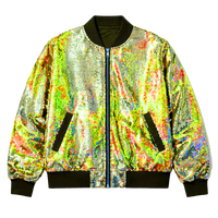 Blouson Bomber Homme Décontracté Hiver Imperméable Brodé Pailleté Oversize Zippé Noir Soirée Mode Manches Longues Épais Streetwear