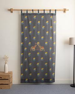 Rideau en coton imprimé à la main, motif floral, moderne et écologique, pour la maison et l'hôtellerie - Product Image 4